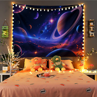 1pc Galaxy Universe Planet Print 9 Tapestry Living Room Bedroom Wall Art Decoration Multi Size Background Cloth Space Pendant