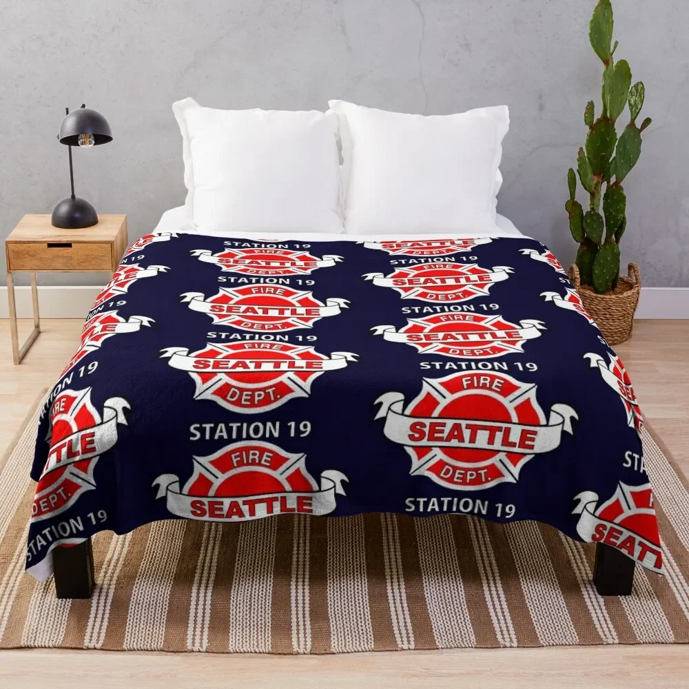 Station 19 Work Shirt Logo Throw Blanket For Baby For Decorative Sofa Bed Blankets