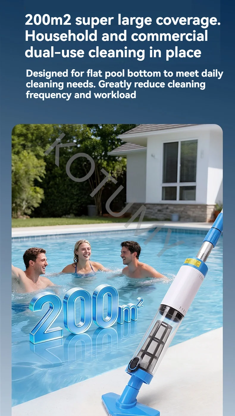 Electric pool vacuum cleaner, rechargeable handheld pool vacuum cleaner, embedded swimming pool vacuum cleaner