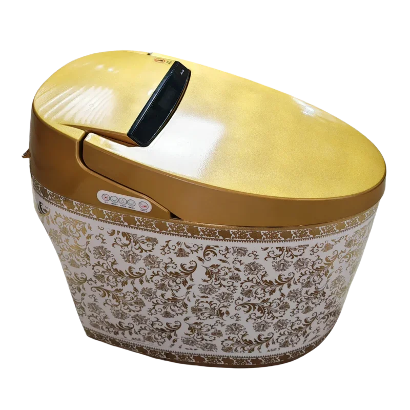 

Fully Automatic Without Water Pressure Limitation European Style Integrated Gold Smart Toilet Household Electric Toilet