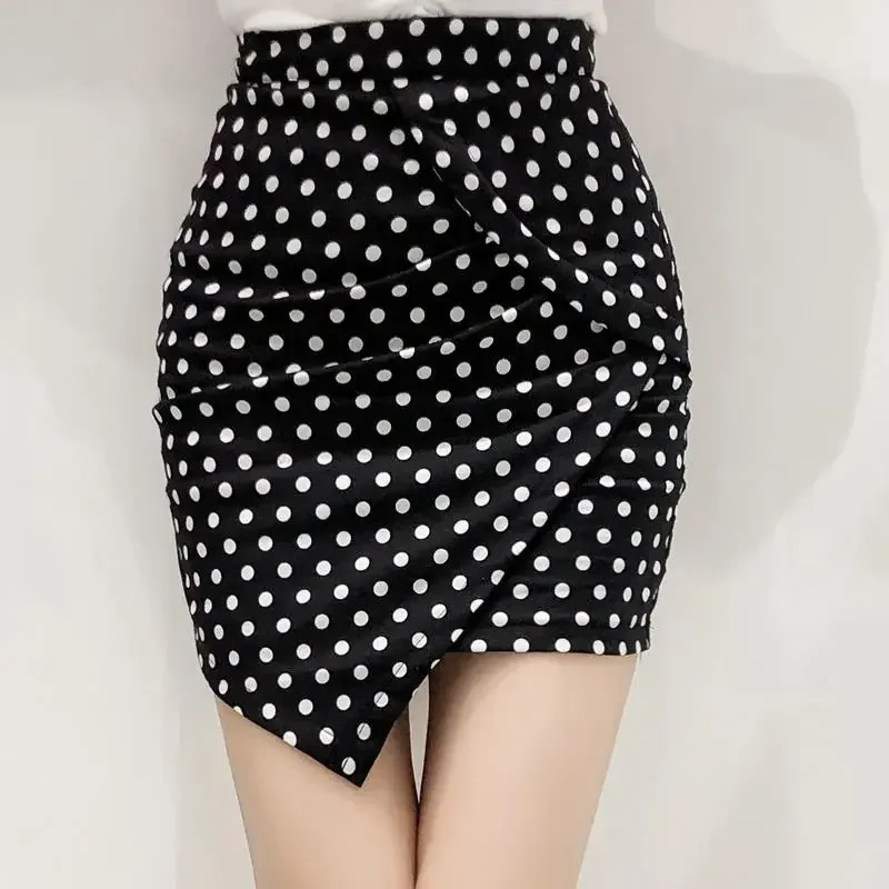 Wrap Tight Women's Skirt Patchwork High Waist Black 2025 Trend Chic and Elegant Korean Fashion Modest New in Cheap Female Skirts