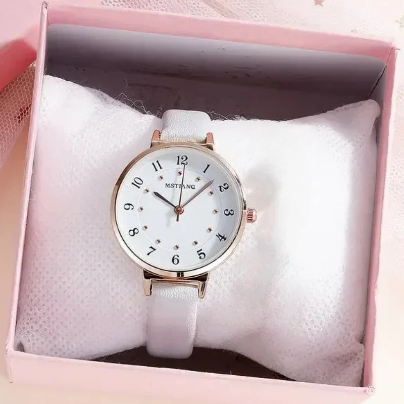 Jam tangan untuk wanita jam tangan Quartz modis sederhana jam tangan wanita jam tangan siswa jam tangan warna-warni seni klasik gaya Retro Reloj Mujer