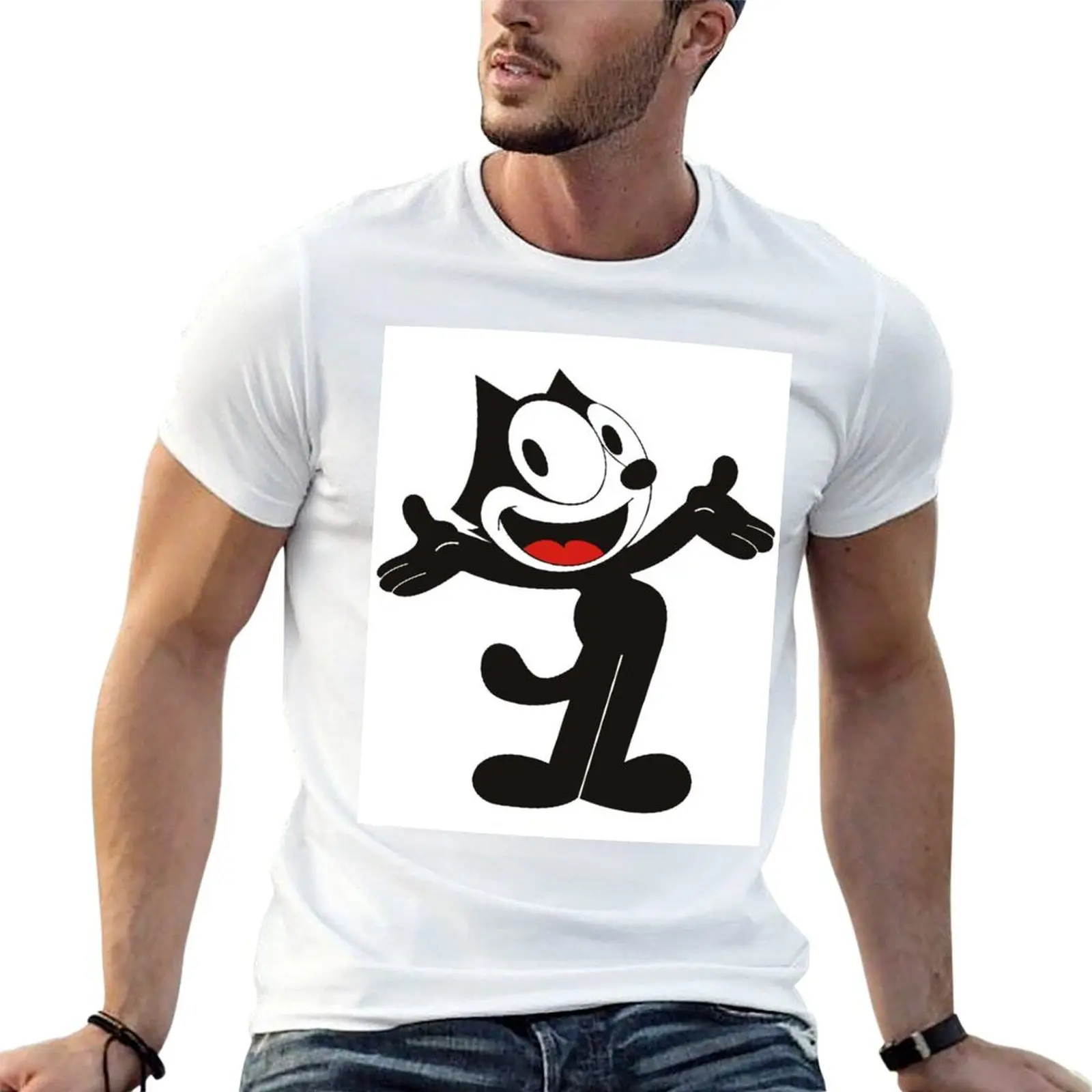 comics, newspaper, funny, felix, elex T-Shirt graphic tee shirt Blouse funny t shirts for men