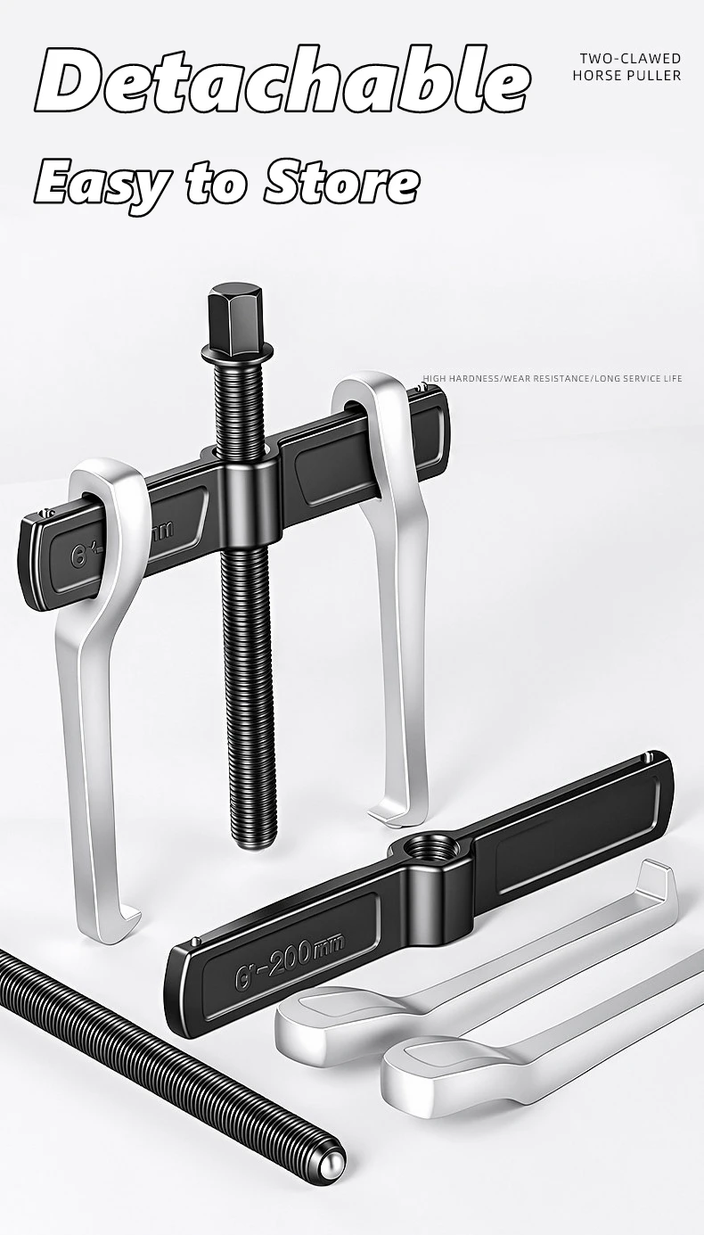 2-Jaw Gear Bearing Puller Remover, Adjustable Puller Tool ,Internal External for Removal of Pulleys Flywheels Bearings & Gears view 5