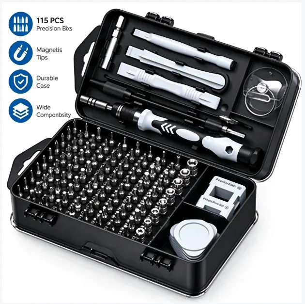 Precision Screwdriver Set 115 in 1 Magnetic Repair Tool Kit for Phone Laptop PC Watch Camera Electronics Repair