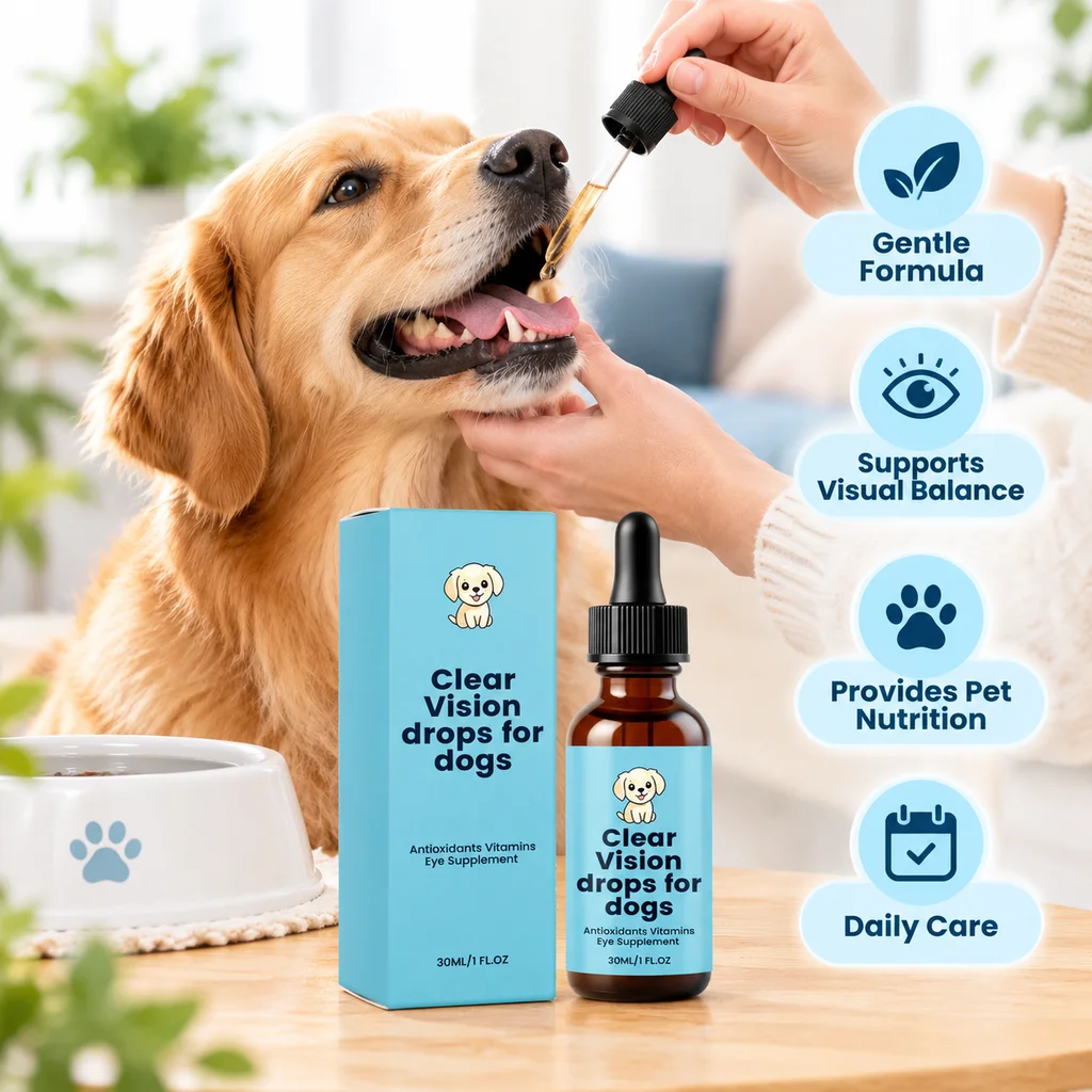 Pet Eye Drops Effective Eye Stain Remover Cataract Maintain Visual Balance Eye Dryness Relieves Eye Cleaner for Dogs Cat 30ml