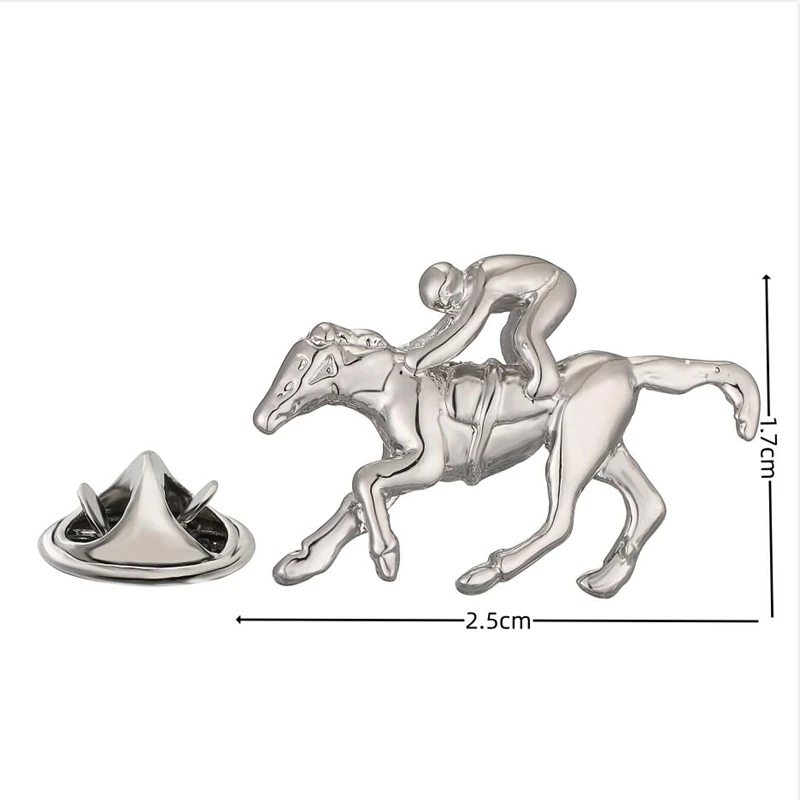 High end men\'s women\'s brooches Sports horse racing design lapel pins hats scarves coats neckpins accessories jewelry gifts