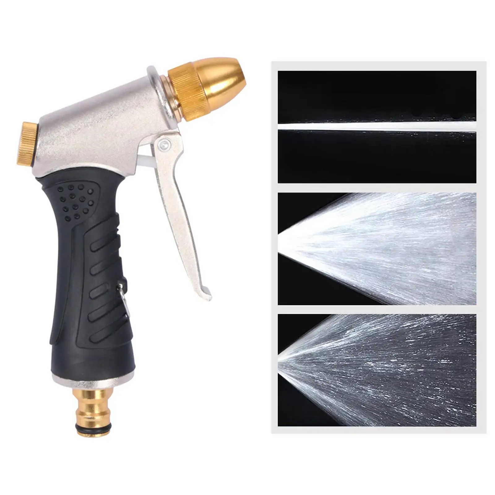 

Garden Hose Nozzle Spray Nozzle Brass Heavy Duty Sprayer 4 Spraying Patterns