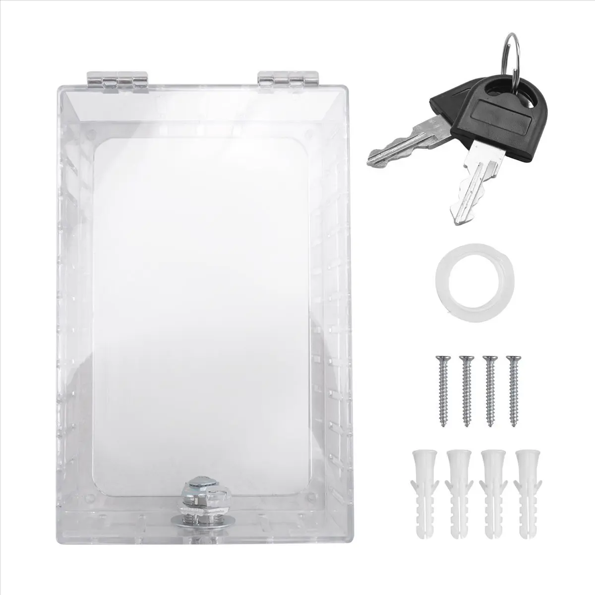 BHBL Thermostat Lock Box with Key Universal Thermostat Cover with Lock, Clear Thermostat Guard for Wall