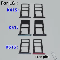 SIM Card SD Card Tray chip slot drawer card Holder For LG K41S K51 K51S K510HM K500UM3 K510EMW K500QM7 drawer chip tray slot