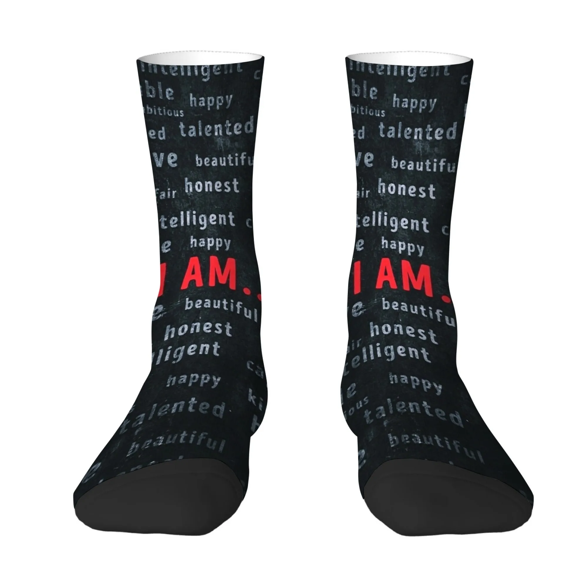 Chaussettes pour hommes imprimées avec des motifs amusants et originaux, chaussettes de sport et de cyclisme élégantes et originales, chaussettes respirantes et respectueuses de la peau