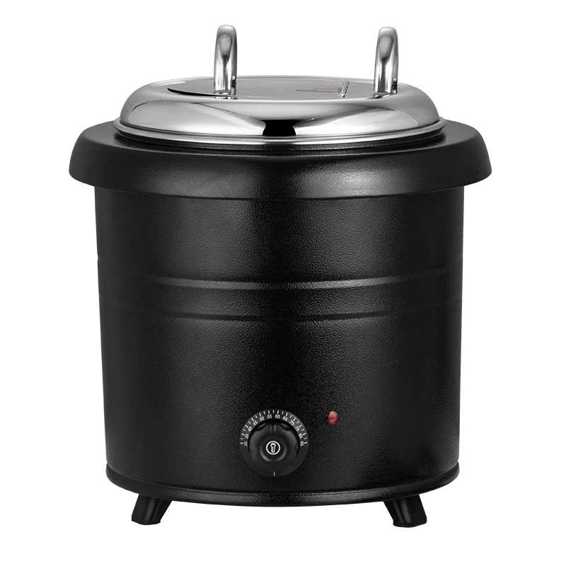 13l Catering Stainless Steel Commercial Keep Soup Tureen Food Warm Hot Pot Warmer Electric Heating Copper Buffet Soup Pot