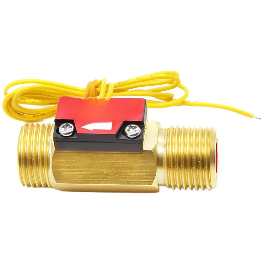 

G1/2 Thread Water Flow Switch Reed Sensor 1-30L/min Copper Alloy For HVAC Fire Protection System Flow Controller Tool Accessory