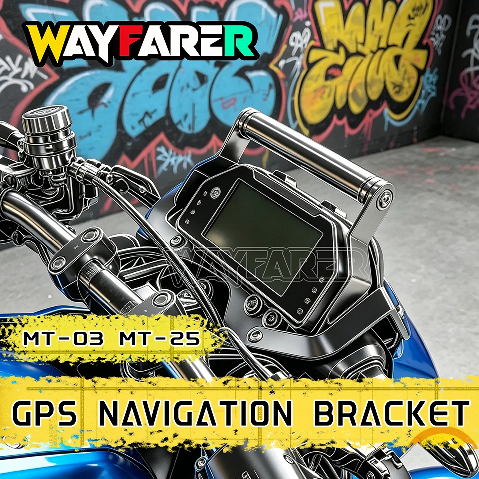 Motorcycle GPS Navigation Bracket Phone Stand Holder Bar Extension Parts For YAMAHA MT03 MT25 MT-03 MT-25 2020-2024 Accessories