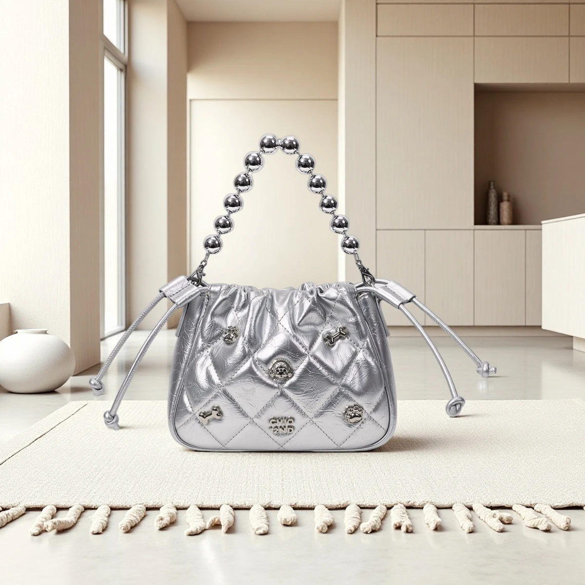 

JIOMAY новая серебряная вечерняя сумка-ведро из искусственной кожи с милым узором, кошелек-клатч, гламурная вечерняя сумка, модная женская сумка на плечо