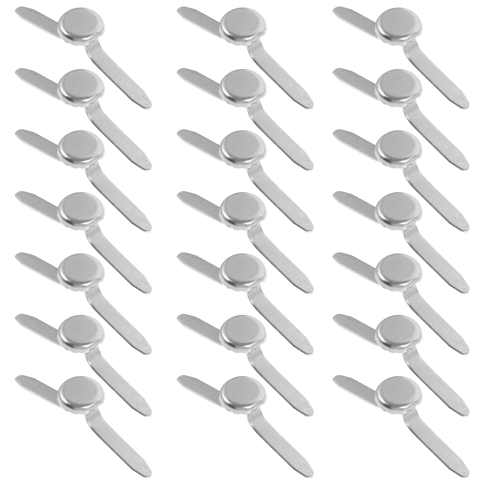 

50pcs Double Round Head Silver Color Metal Material Kids DIY Crafts Paper Brads Brads For Paper Crafts Supplies