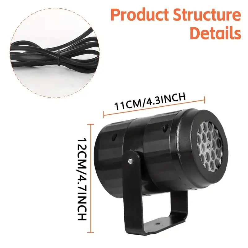 USB بالطاقة ندفة الثلج العارض حفلة ضوء المرحلة داخلي عيد الميلاد الديكور جو مصباح للديكور المنزل هالوين عيد الميلاد هدية #6