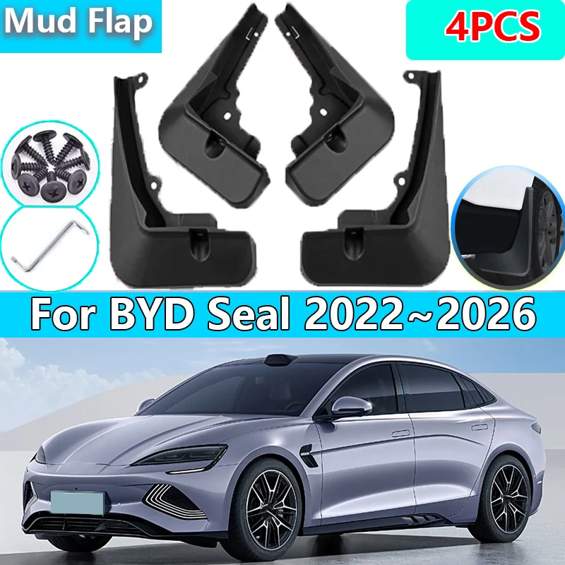 

For BYD Seal 2022 2023 2024 2025 2026 ABS Mudguards Car Front Rear Wheels Mud Guard Mudflaps Guards Fenders Styling Accessories