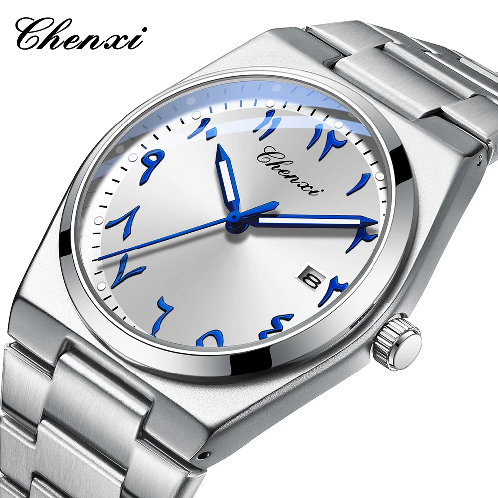 CHENXI Original Quartz Business Watch For Men Calendar Luminous Man Watches High Quality Stainless Steel Date Wristwatches Male