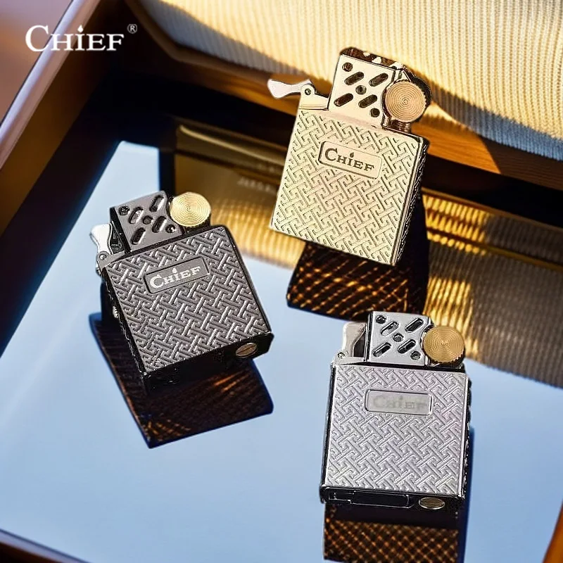 

2nd Generation Metal Seal Lighter Liner, CHIEF Premium Steel Ball Shield Card Movement, Windproof, Lighter Movement