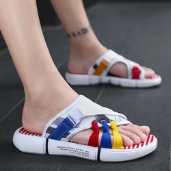 CYYTL Colorful Slippers For Mens Summer Fashion Outdoor Soft Beach Male Shoes Casual Indoor Home Non-Slip Sandals Luxury Slides