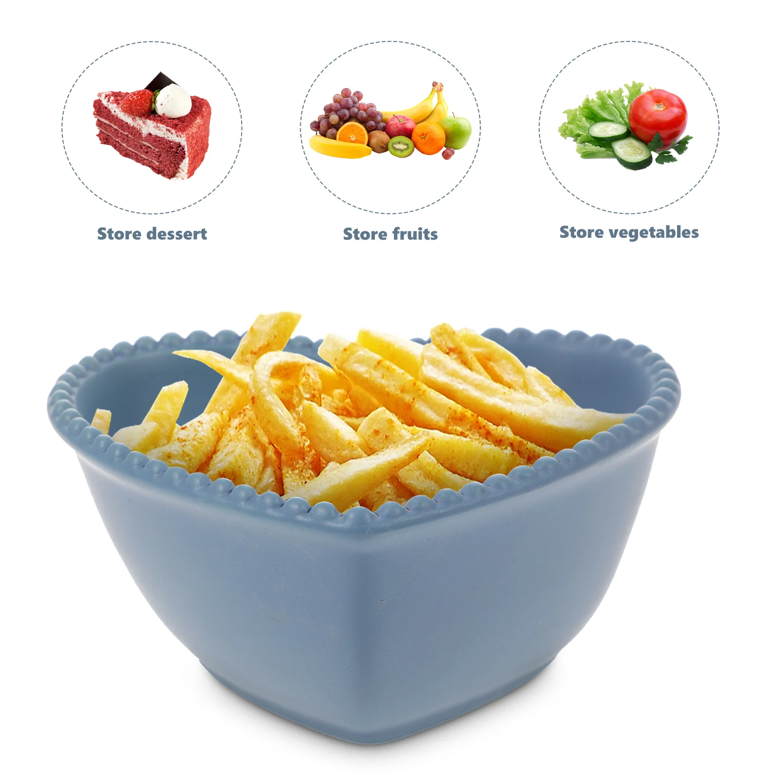 

Heart Shaped Ceramics Bowl Light Blue Elegant Fruit Salad Dessert Serving Dish for Home Party Kitchen Dessert Bowl