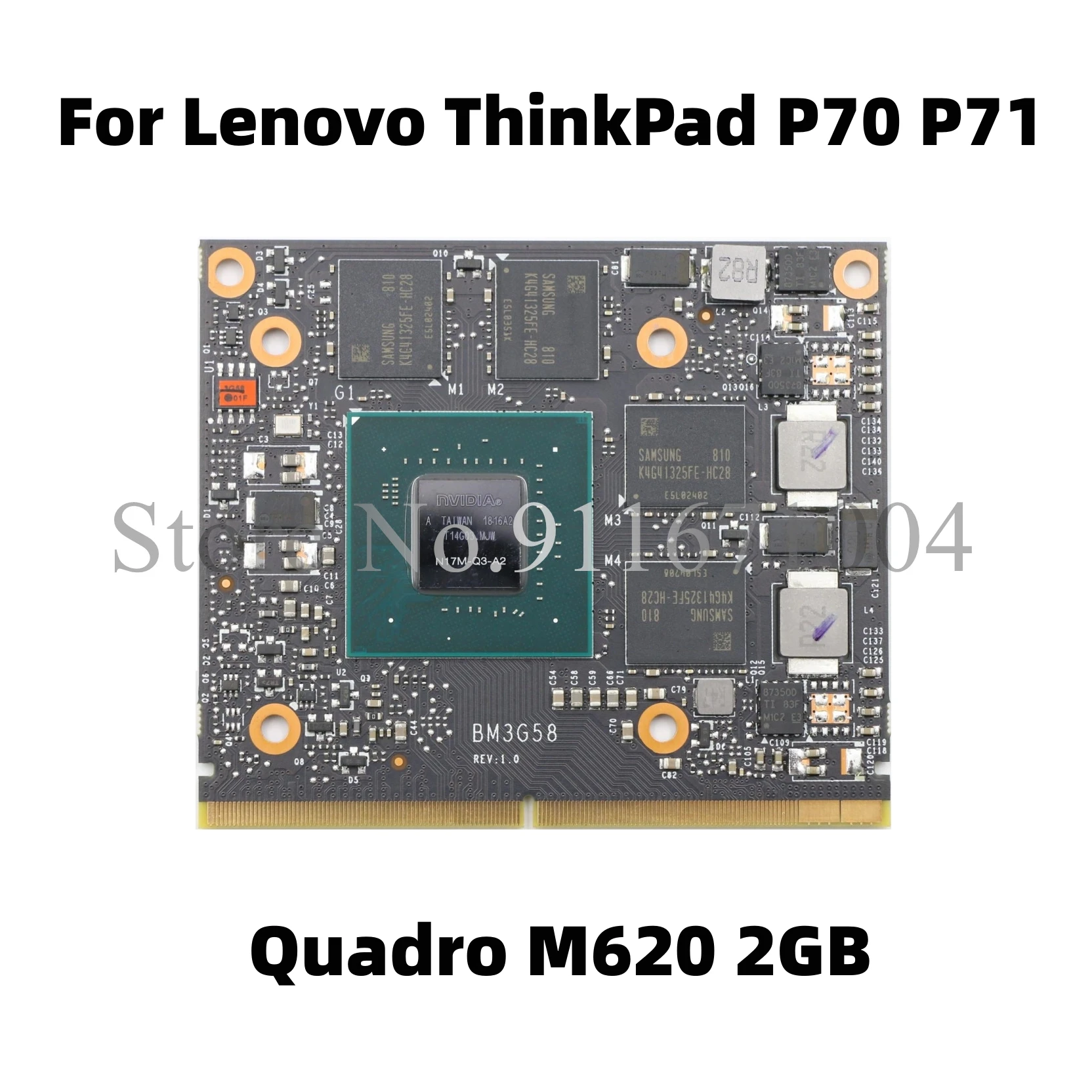 NEW FRU: 01AV356 For Lenovo ThinkPad P70 P71 Video Graphic Card VGA board Quadro M620 2GB GDDR5 MXM N17M-Q3-A2 BM3G58