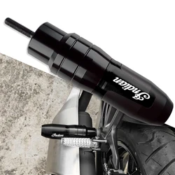 인도 FTR 1200 S FTR1200 탄소 오토바이 CNC 액세서리 떨어지는 보호 배기 슬라이더 로고가있는 충돌 패드 슬라이더