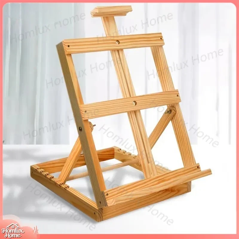 H Shaped Adjustable Desktop Easel for Painting Sketching Drawing Art Supplies Pine Wood Artist Easel Studio Craft Stand
