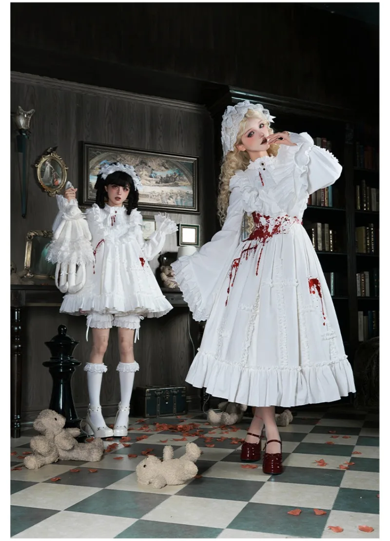 Robe gothique japonaise Y2k à manches longues, robe OP Ultra courte, nouvelle collection automne Lolita, longue taille haute, robes Slim pour dames