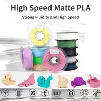 Upgraded Matte PLA Filament 1.75mm High Speed 30-600mm/s Fast Printing Excellent Adhesion 1KG Spool for 3D Printer