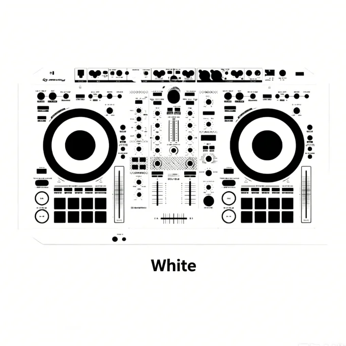 Wear‑Resistant White Decor Skin Sticker, Full‑Wrap Vinyl Decal Accessory For Pioneer DDJ‑800 DJ Mixer Controller