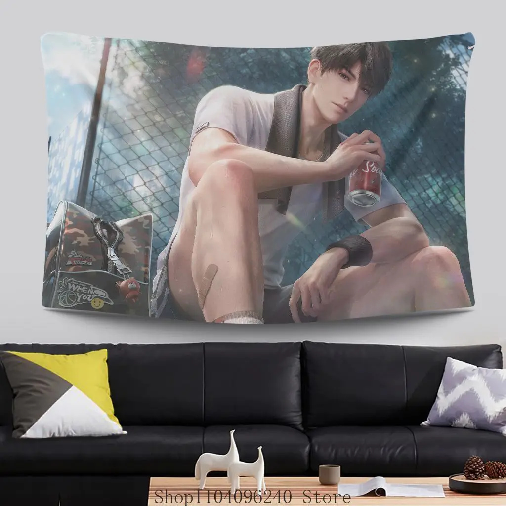 

Love and Deepspace Rafayel Zayne Xavier Sylus Caleb Anime Wall Hanging Tapestry Room Decor Decorative Photo Background Cloth