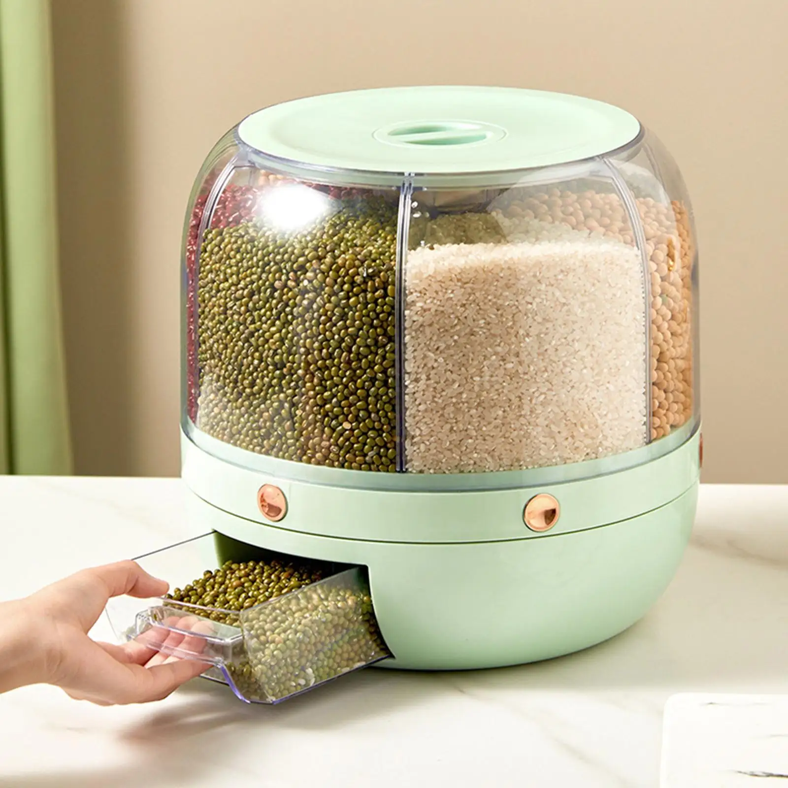 Grain Dispenser Grain Storage Rice and Grain Storage Container for Home