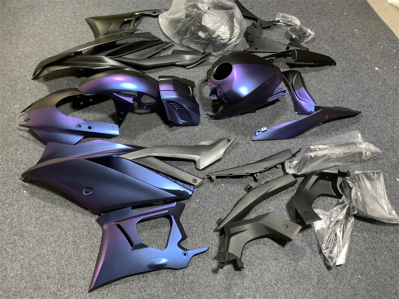 Motorcycle fairing fits YZF-R25 19 2021 22 23 YZF-R3 2019 2020 2021 2022 2023 Fairing Blue Purple Black motorcycle housing