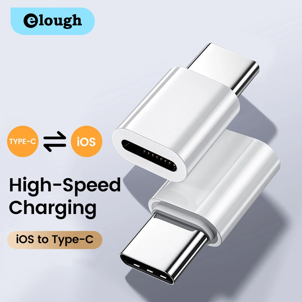 Elough USB C Adapter Type C to Lightning Female Converter for IPhone 16 15 Xiaomi Samsung Lightning Charger Mobile Accessories