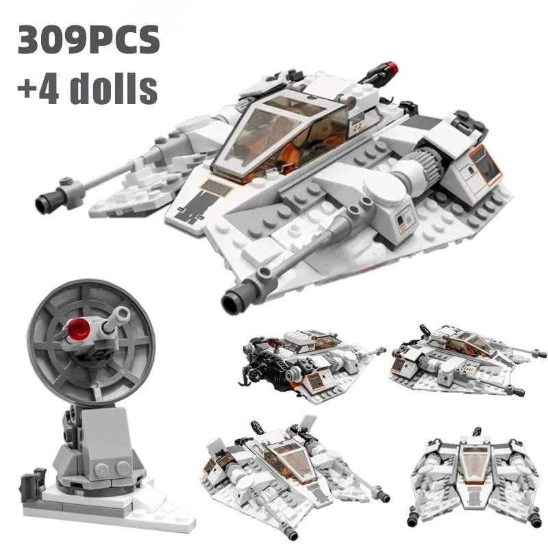

309pcs Space War Snowspeederby Scruffybrickherder Building Blocks 75259 Air Combat Aircraft Ship Bricks Toys Birthday Gift