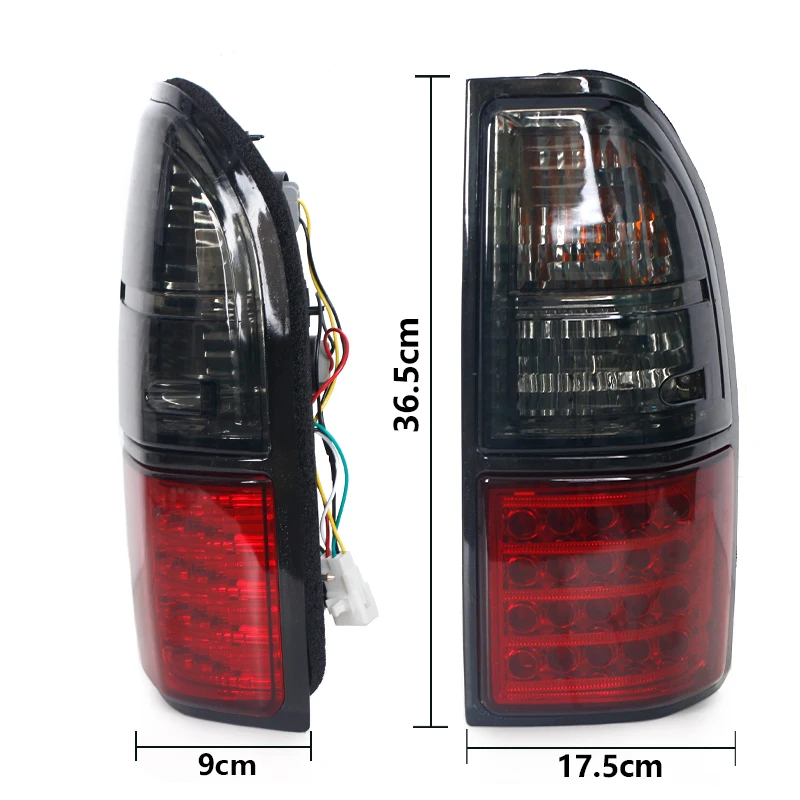 Toyota Prado Land Cruiser 90 1997 1998 1999 2000 2001 2002 자동차 후면 LED 신호등 경고 중지 안개 램프 테일 라이트