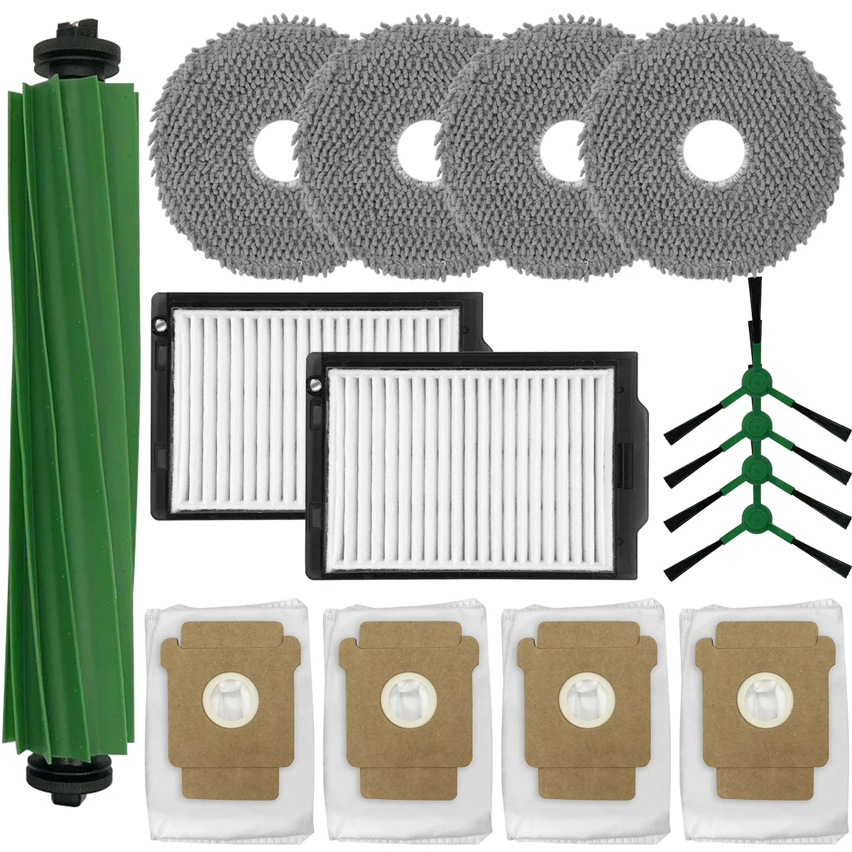 HOME TIMES Kit de piezas de repuesto de 15 piezas para robot aspirador iRobot Roomba Plus 405 Combo/505 Combo