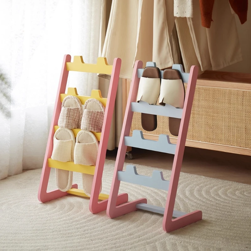 dopamina in legno massello giapponese verticale in legno creativo pantofola rack leggero di lusso nuova porta interna scarpiera posteriore stora