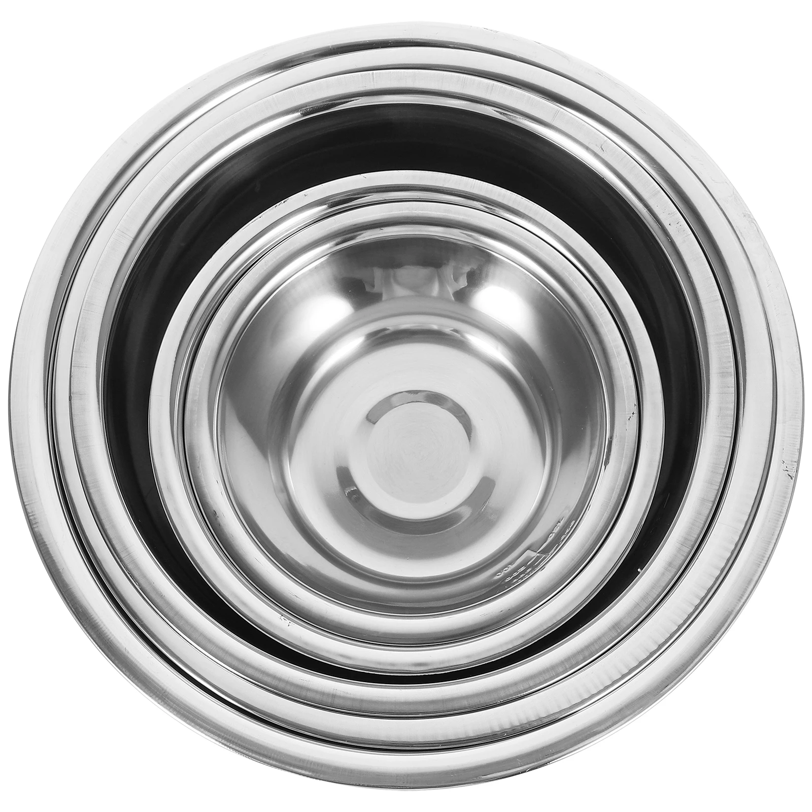 

5pcs Stainless Steel Salad Basin Seasoning Tank Mixing Bowls Kitchen Large Capacity Deep Bowl Nesting for Cooking