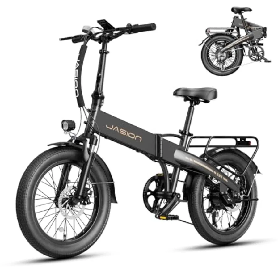 

EB6 Foldable Electric Bike for Adults: 1200W Peak Motor, 25 MPH, 50 Miles Range, 20 Fat Tire, 48V Built-in Battery, Lightweight