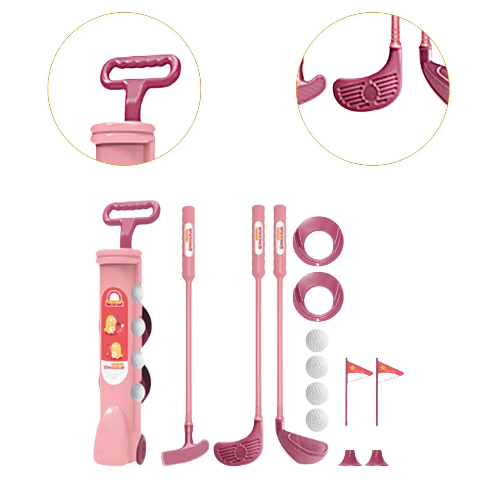 Plastic Mini Golf Club Set for Children Indoor Outdoor Sports Golf Practice Equipment for Boys Girls