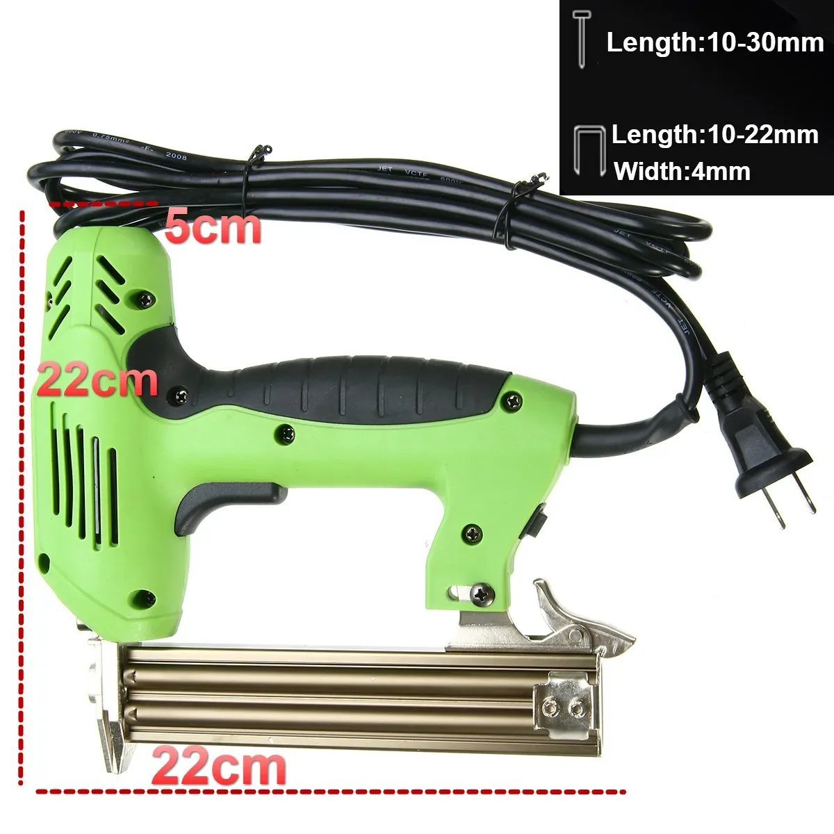 1800W Electric Stapler Gun 2 in 1 Framing Tacker Eletric Nails Staple Gun 220V Electric Power Tools U-Shaped Straight Nail Gun