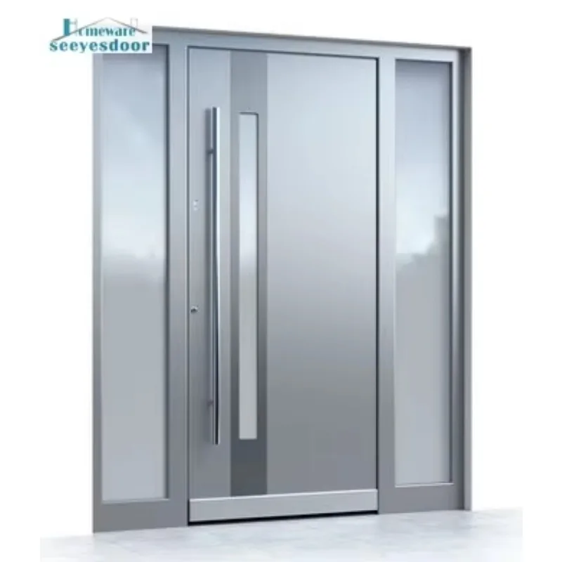 أبواب أمان أمامية أمامية من الزجاج البلوري المعدني الحديث من Seeyesdoors للفيلا
