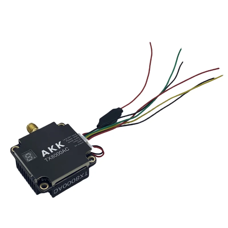 AKK VTX Fpv 5.8ghz 8W Wireless Video Transmitter Sender 8000mW Drone Rc Parts Accessories Antenna VTX 40km Ultra Long Range