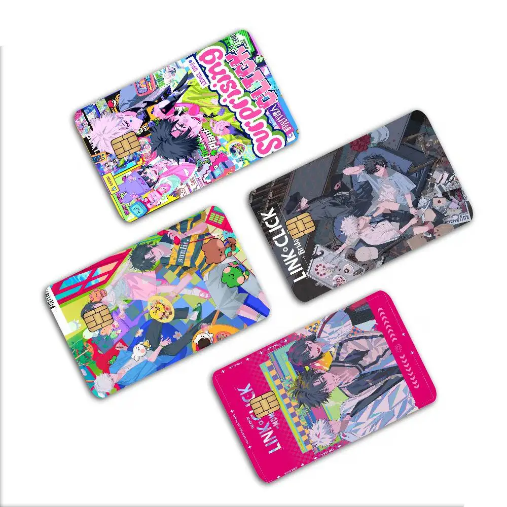 Link-Click 2023 New Anime Anime Spend or Save Shell On Off Ultra Thin No Fade Sticker Skin Cover Film for Debit Credit Card