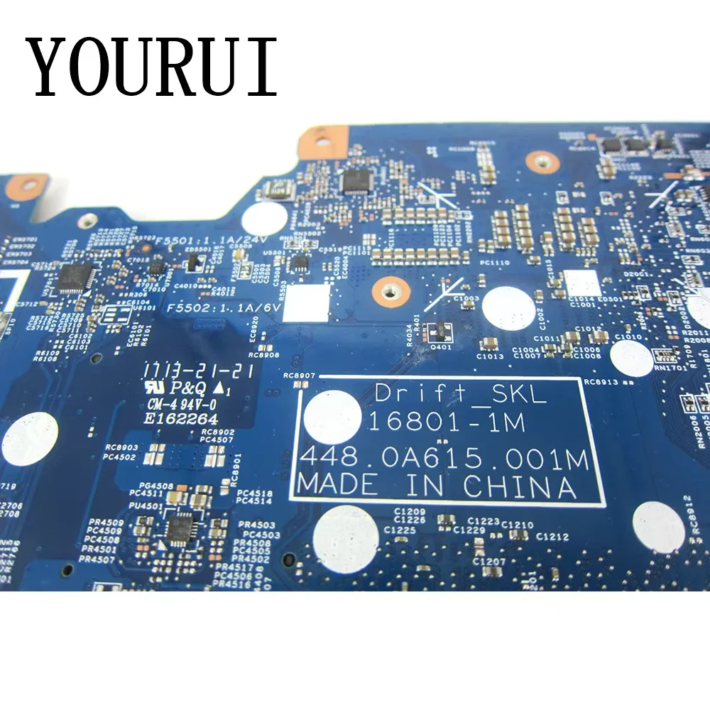 

For ACER Aspire Spin 5 SP513-51 Laptop Motherboard with I5-7200U CPU 448.0A615.001M Mainboard 16801-1M