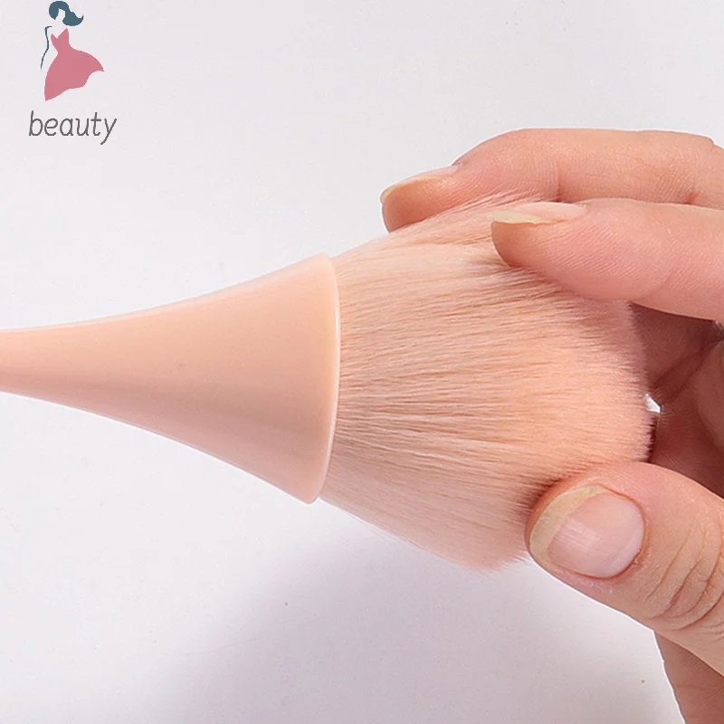 Poeira escova de limpeza para manicure, acessórios da arte do prego, cabeça grande, flor, pó, blush, maquiagem, ferramenta de beleza