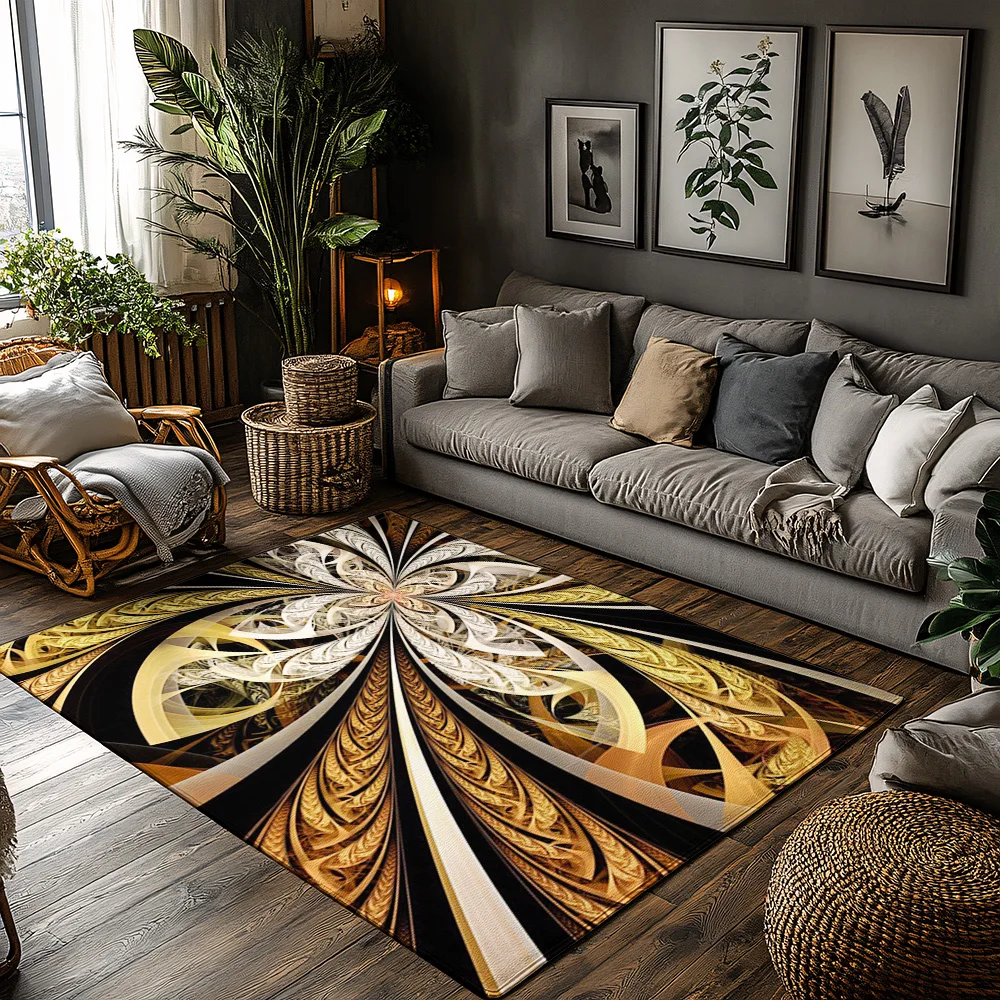 

Tuniu Decorative Abstract Floral Area Rug Mat for Living Room Bedroom Kitchen Floor Covering